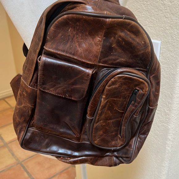 Distressed Sling / Backpack Handmade Cow-leather